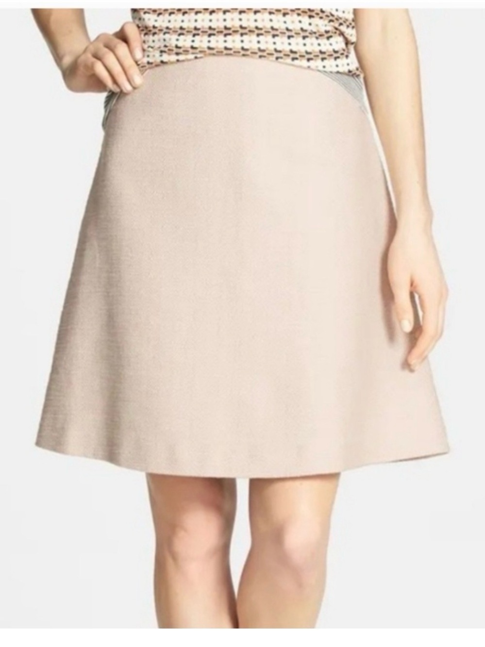 Tory Burch Denise Skirt in Harbor Island, Cream Textured